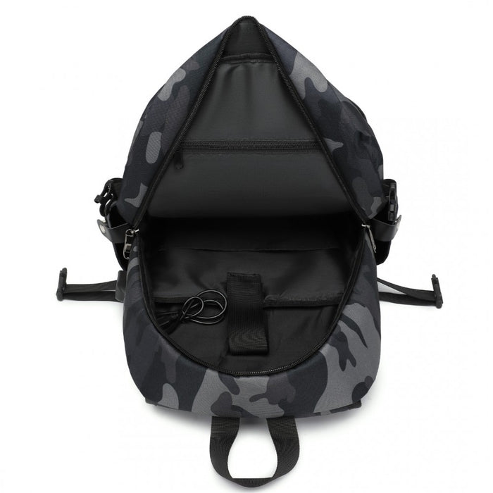 E6715 - Kono Business Laptop Backpack with USB Charging Port - Camo