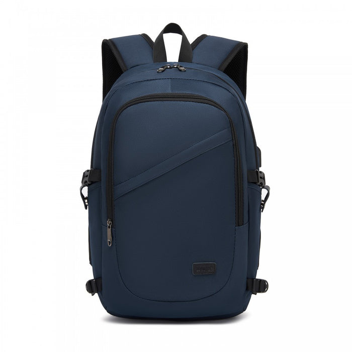 E6715 - Kono Business Laptop Backpack with USB Charging Port - Dark Blue
