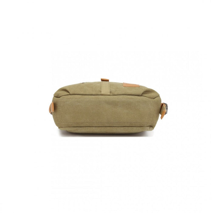 E6850-1 - Kono Casual Canvas Dual-Use Bag Large Capacity Shoulder Bag and Backpack - Khaki