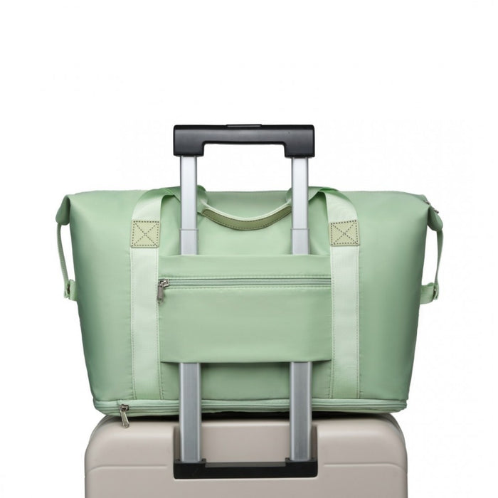 EA2212 - Kono Two Pieces Expandable Durable Waterproof Travel Duffel Bag Set - Green