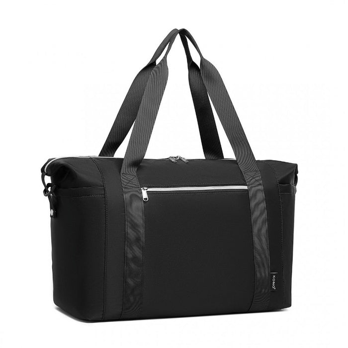 EA2402 - Kono Multifunctional Large Capacity Lightweight Water-Resistant Travel and Gym Duffel Bag with Wet and Dry Separation Compartment - Black