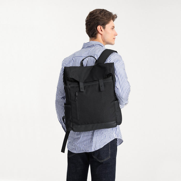 EM2114 - Kono Waterproof Large Capacity School Laptop Backpack - Black