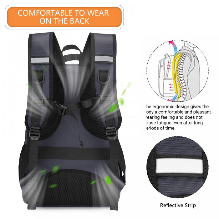 EM2130 - Kono Functional Travel Backpack With USB Charging Port - Navy