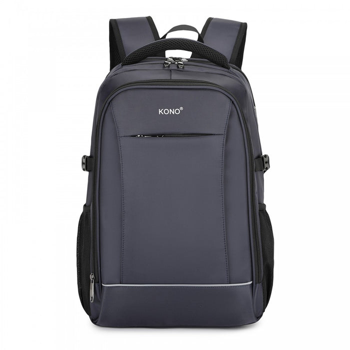EM2130 - Kono Functional Travel Backpack With USB Charging Port - Navy