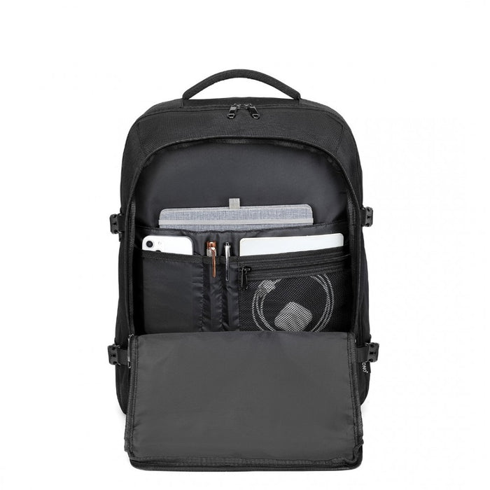 EM2232 - Kono Multi-level High-capacity Cabin Bag Travel Backpack - Black