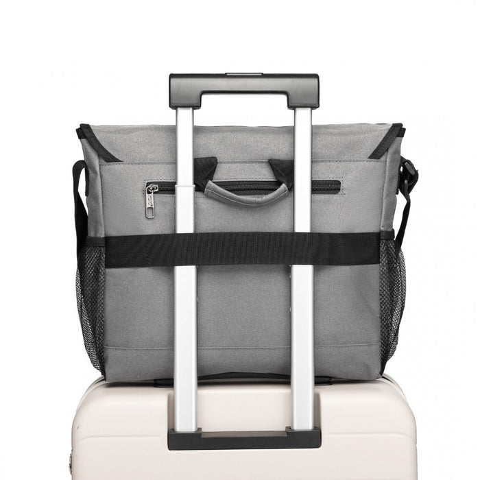 EQ2260 - Kono High Security Messenger Bag Satchel Shoulder Bag - Grey