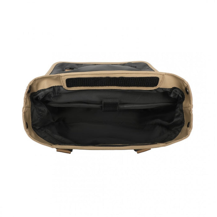 EQ2327 - Kono PVC Coated Water-resistant Streamlined And Innovative Flap Backpack - Khaki