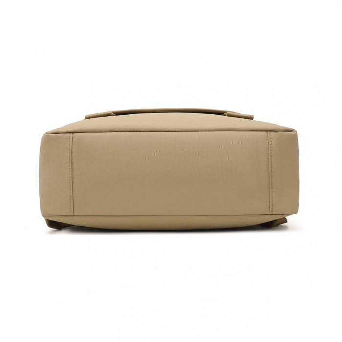 EQ2327 - Kono PVC Coated Water-resistant Streamlined And Innovative Flap Backpack - Khaki
