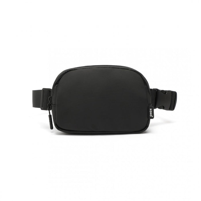 EQ2345 - Kono Sleek And Stylish Minimalist Classic Waterproof Waist Pack - Black