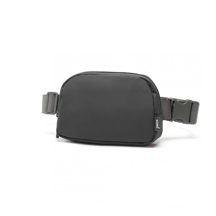 EQ2345 - Kono Sleek And Stylish Minimalist Classic Waterproof Waist Pack - Grey