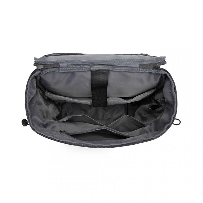 EQ2404 - Kono Advanced Leisure Backpack with Reflective Safety Features USB Charging and Dedicated Laptop Sleeve - Grey