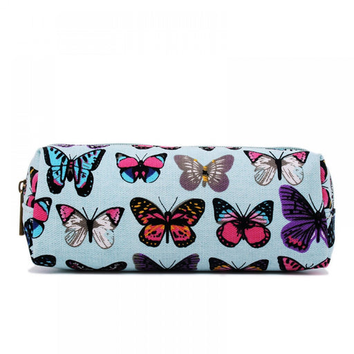 Pc-b - Miss Lulu Canvas Pencil Case Butterfly Beige - Image 1