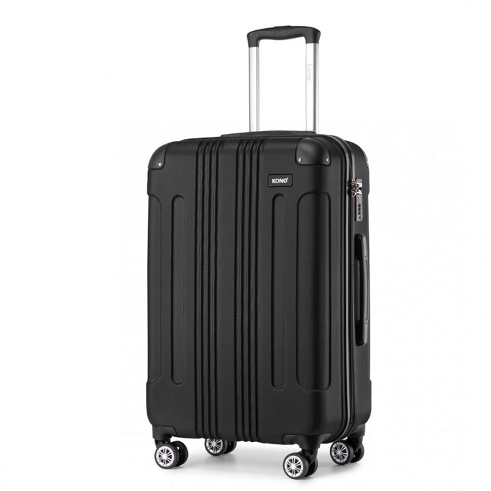 K1777-1L - Kono 28 Inch ABS Lightweight Compact Hard Shell Travel Luggage For Extended Journeys - Black