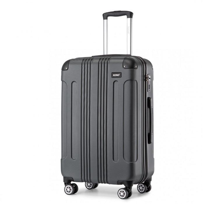 K1777-1L - Kono 28 Inch ABS Lightweight Compact Hard Shell Travel Luggage For Extended Journeys - Grey