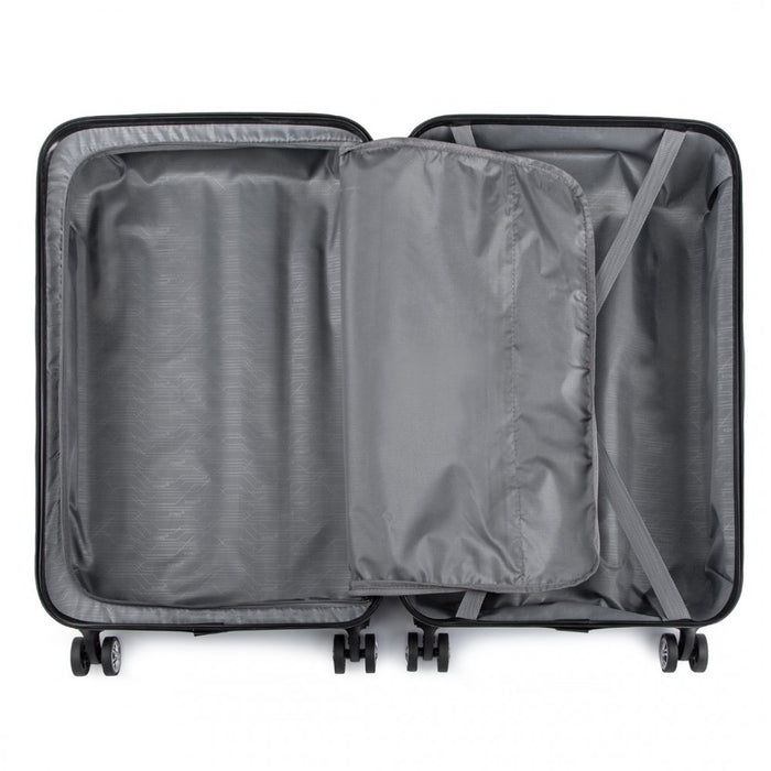 K1777-1L - Kono 28 Inch ABS Lightweight Compact Hard Shell Travel Luggage For Extended Journeys - Black