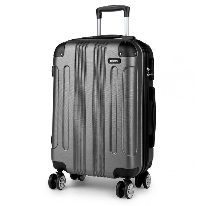 K1777L - Kono 24 Inch ABS Hard Shell Suitcase Luggage - Grey