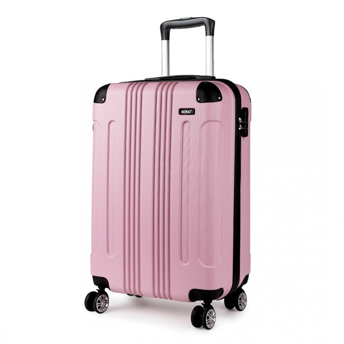 K1777L - Kono 19 Inch ABS Hard Shell Suitcase Luggage - Pink