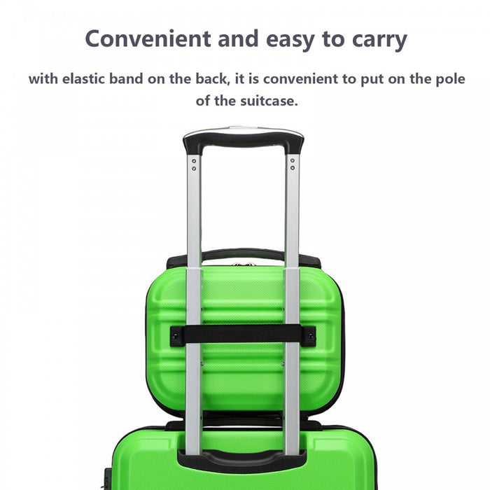 K1871-1L - Kono 12 Inch Lightweight Hard Shell ABS Vanity Case - Green