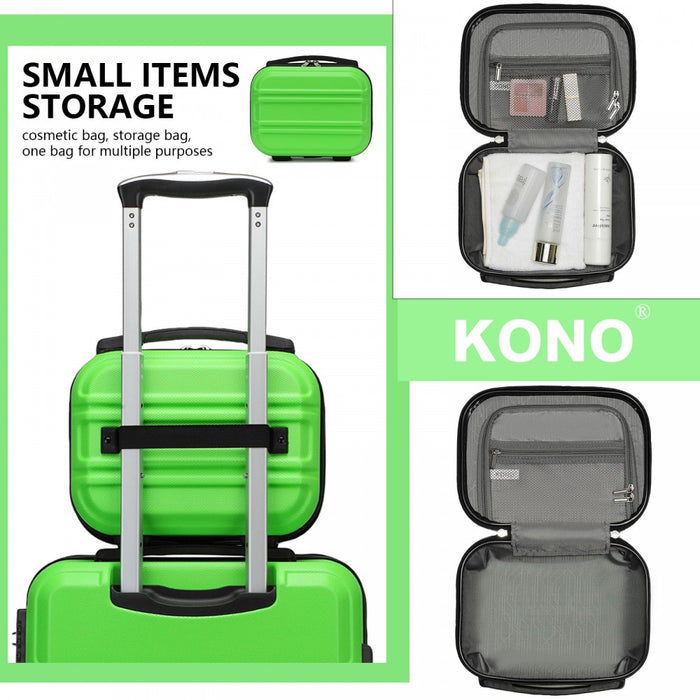 K1871-1L - Kono 12 Inch Lightweight Hard Shell ABS Vanity Case - Green