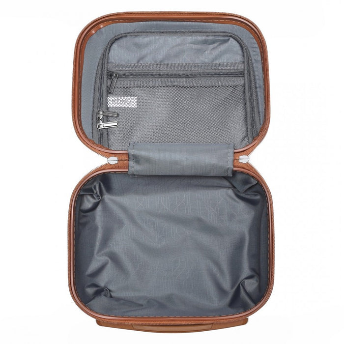 K1871-1L - Kono 12 Inch Lightweight Hard Shell ABS Vanity Case - Cream