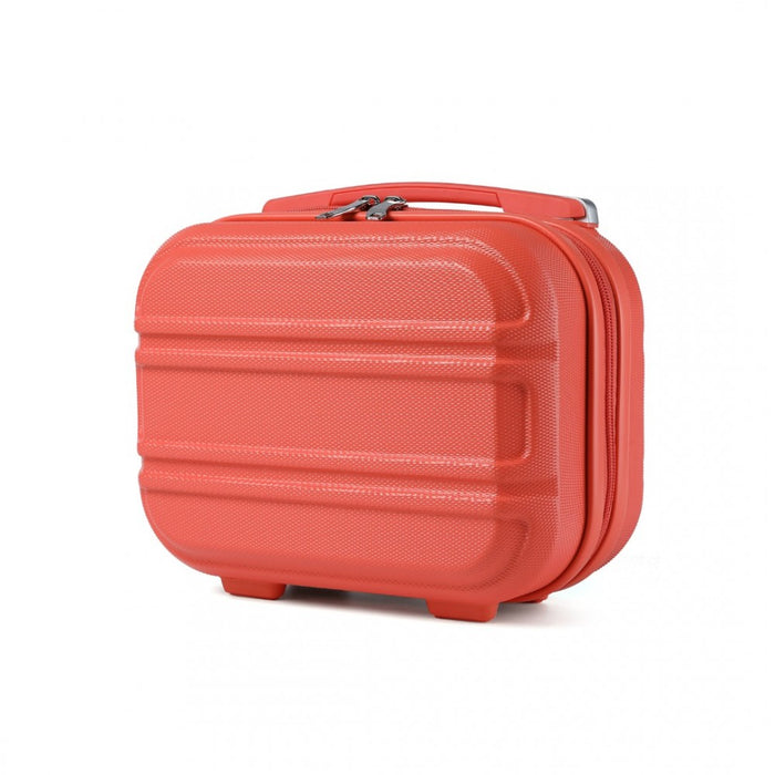 K1871-1L - Kono 12 Inch Lightweight Hard Shell ABS Vanity Case - Coral