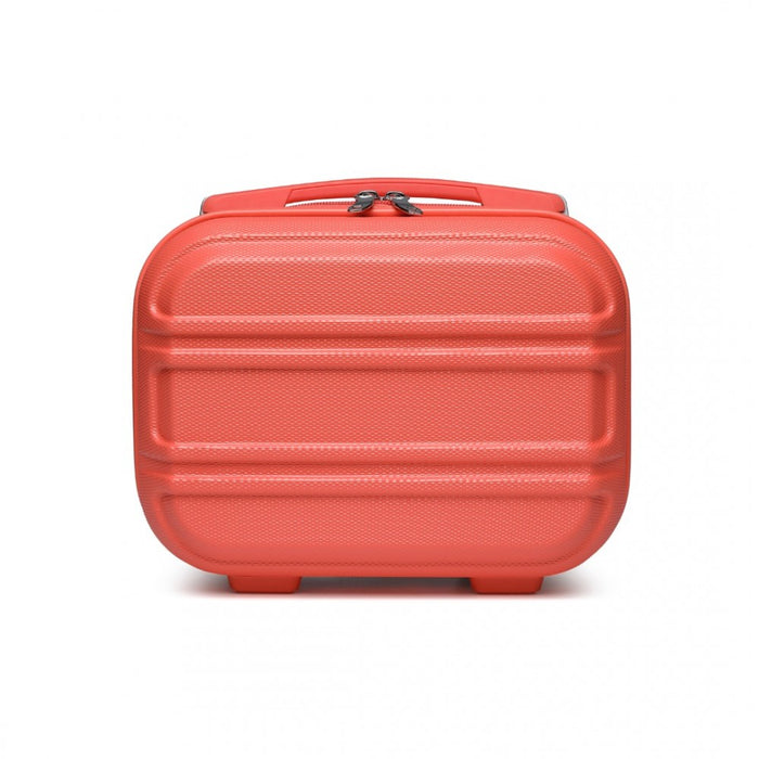 K1871-1L - Kono 12 Inch Lightweight Hard Shell ABS Vanity Case - Coral