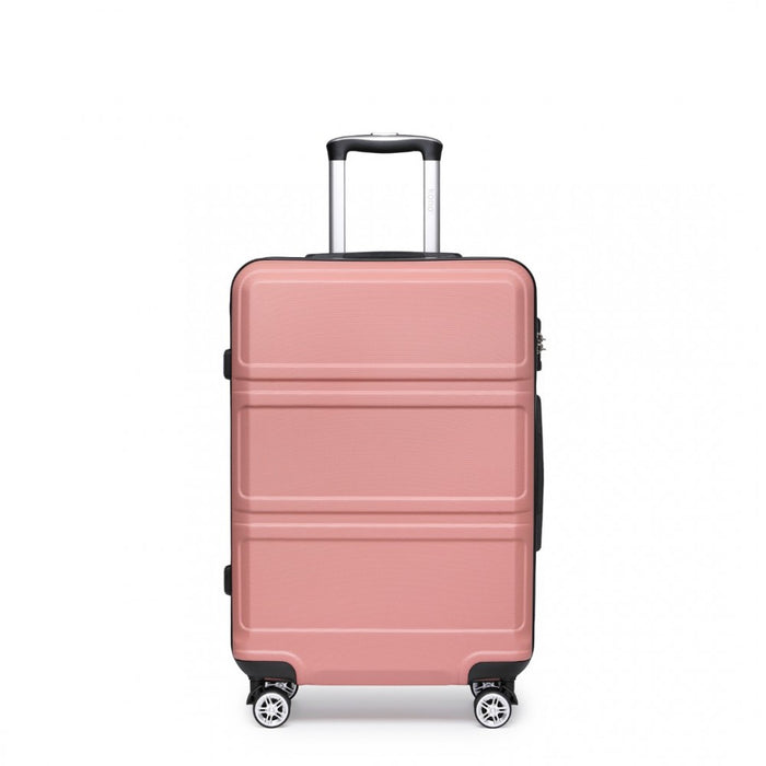 K1871-1L - Kono ABS 20 Inch Sculpted Horizontal Design Cabin Luggage - Nude