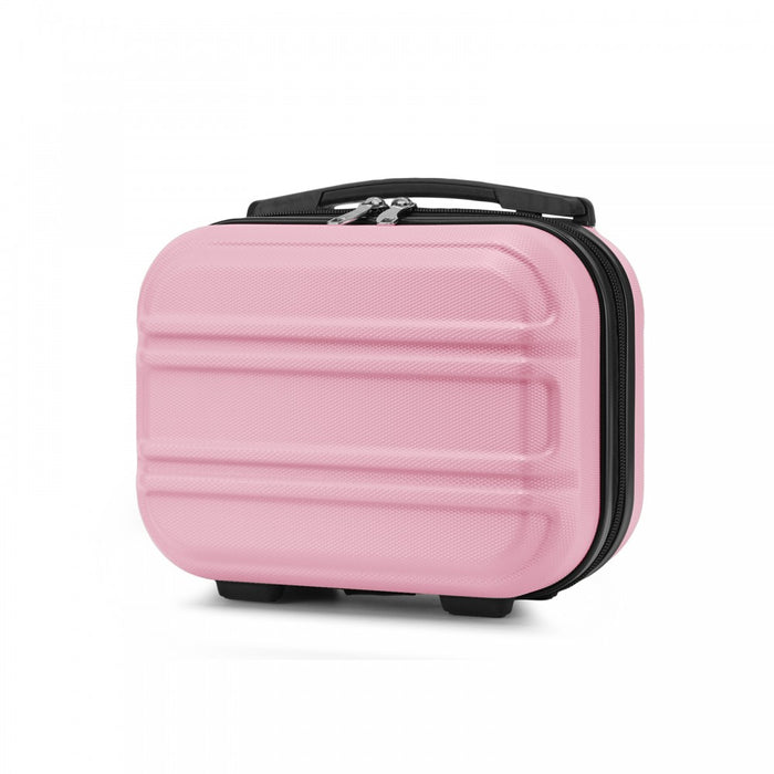 K1871-1L - Kono 12 Inch Lightweight Hard Shell ABS Vanity Case - Pink