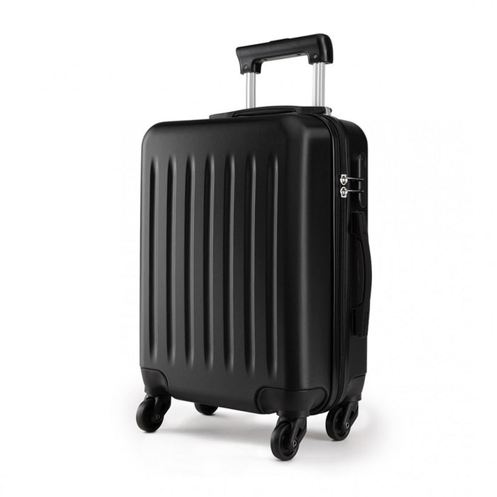 K1872L - Kono 24 Inch ABS Hard Shell Luggage 4 Wheel Spinner Suitcase - Black