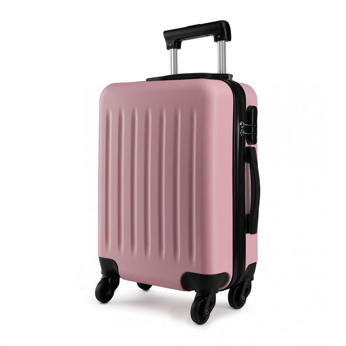 K1872L - Kono 24 Inch ABS Hard Shell Luggage 4 Wheel Spinner Suitcase - Pink