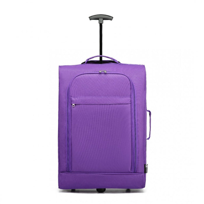 K1873-2 - Kono CABIN SIZE SOFT SHELL HAND LUGGAGE - PURPLE
