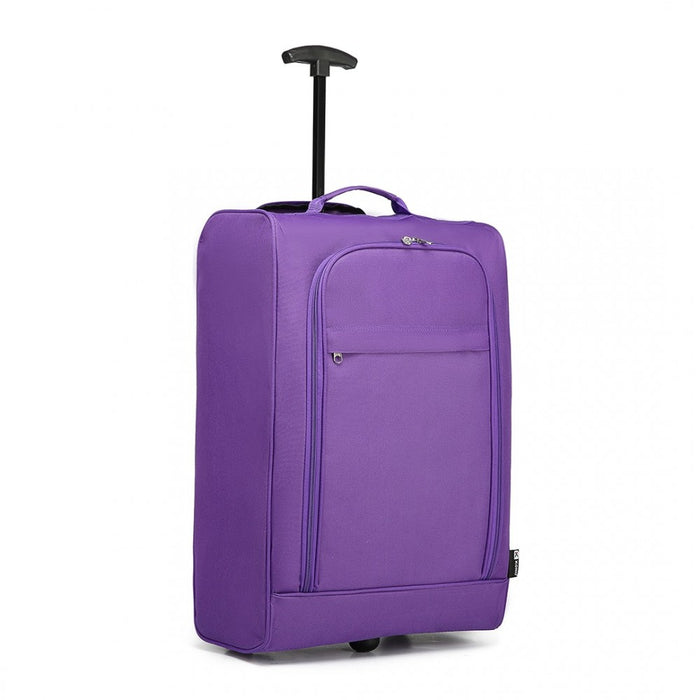 K1873-2 - Kono CABIN SIZE SOFT SHELL HAND LUGGAGE - PURPLE