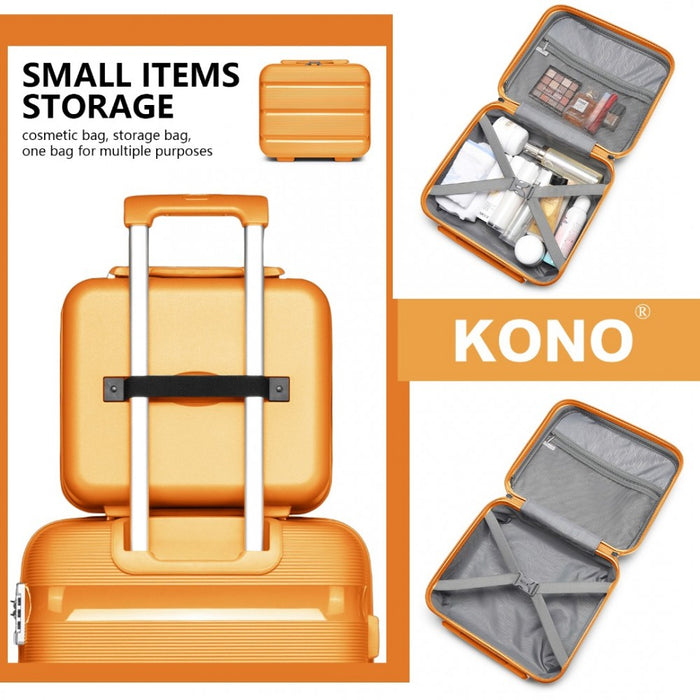 K2092L - Kono 14 Inch Bright Hard Shell PP Vanity Case - Orange