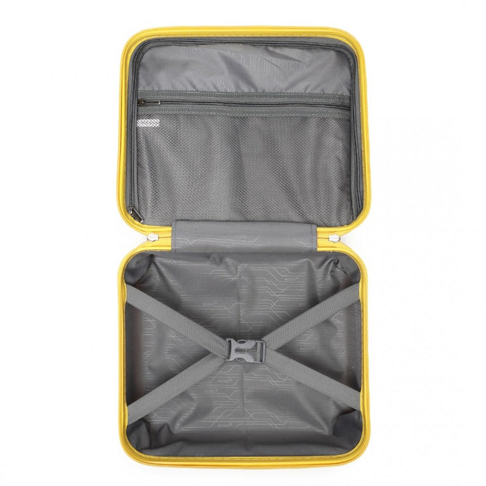 K2092L - Kono 14 Inch Bright Hard Shell PP Vanity Case - Yellow