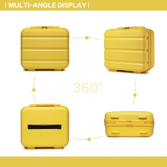 K2092L - Kono 14 Inch Bright Hard Shell PP Vanity Case - Yellow