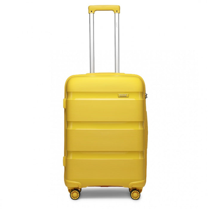 K2092L - Kono 24 Inch Bright Hard Shell PP Suitcase - Classic Collection - Yellow