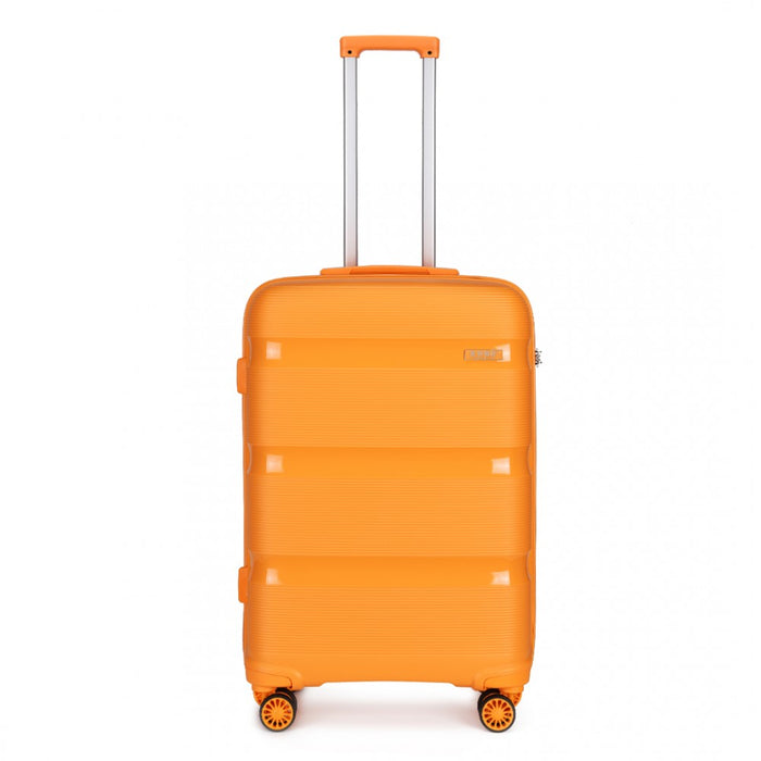 K2092L - Kono 20 Inch Bright Hard Shell PP Carry-On Suitcase In Cabin Size - Orange