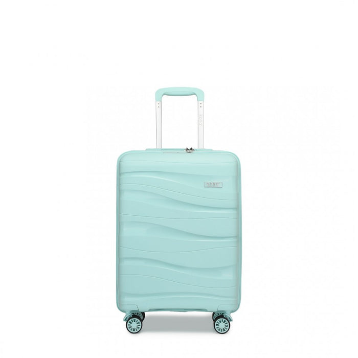 K2094L - Kono 20 Inch Lightweight Polypropylene Hard Shell Suitcase With TSA Lock - Mint Green