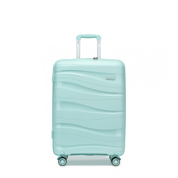 K2094L - Kono 28 Inch Lightweight Polypropylene Hard Shell Suitcase With TSA Lock - Mint Green