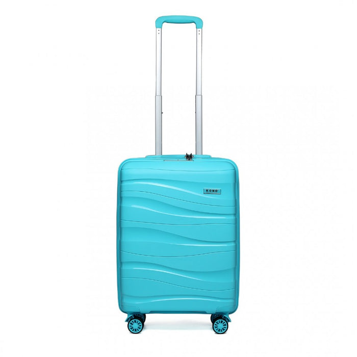 K2094L - Kono 20 Inch Lightweight Polypropylene Hard Shell Suitcase With TSA Lock - Blue