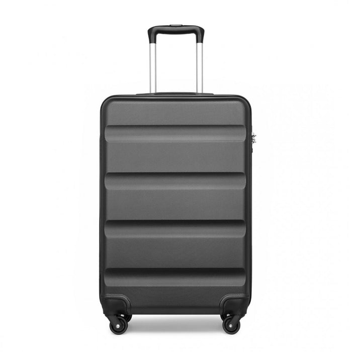 K2191L - Kono 19 Inch Cabin Size Carry On Suitcase - Streamlined Lightweight ABS Hardshell with Secure TSA Lock - Grey