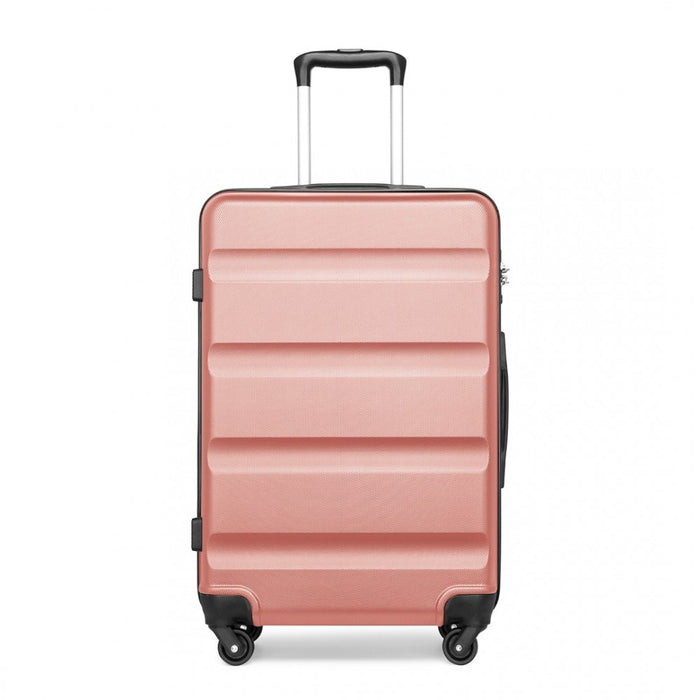 K2191L - Kono 24 Inch Check in Luggage - Streamlined ABS Hardshell Suitcase with Secure TSA Lock - Nude