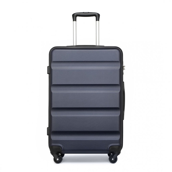 K2191L - Kono 24 Inch Check in Luggage - Streamlined ABS Hardshell Suitcase with Secure TSA Lock - Navy