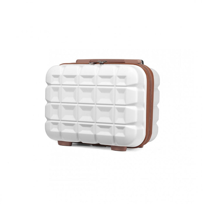 K2292L - Kono 13 Inch Lightweight Hard Shell ABS Vanity Case - White