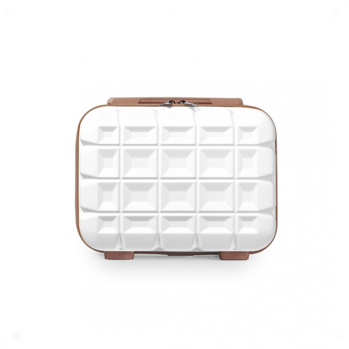 K2292L - Kono 13 Inch Lightweight Hard Shell ABS Vanity Case - White