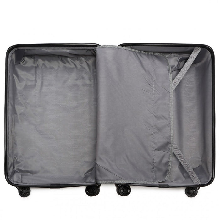K2292L - Kono 13/20 Inch Lightweight Hard Shell ABS Cabin Suitcase With TSA Lock And Vanity Case - Black