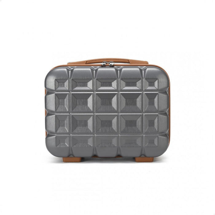 K2292L - Kono 13 Inch Lightweight Hard Shell ABS Vanity Case - Grey