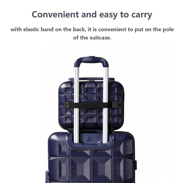 K2292L - Kono 13 Inch Lightweight Hard Shell ABS Vanity Case - Navy