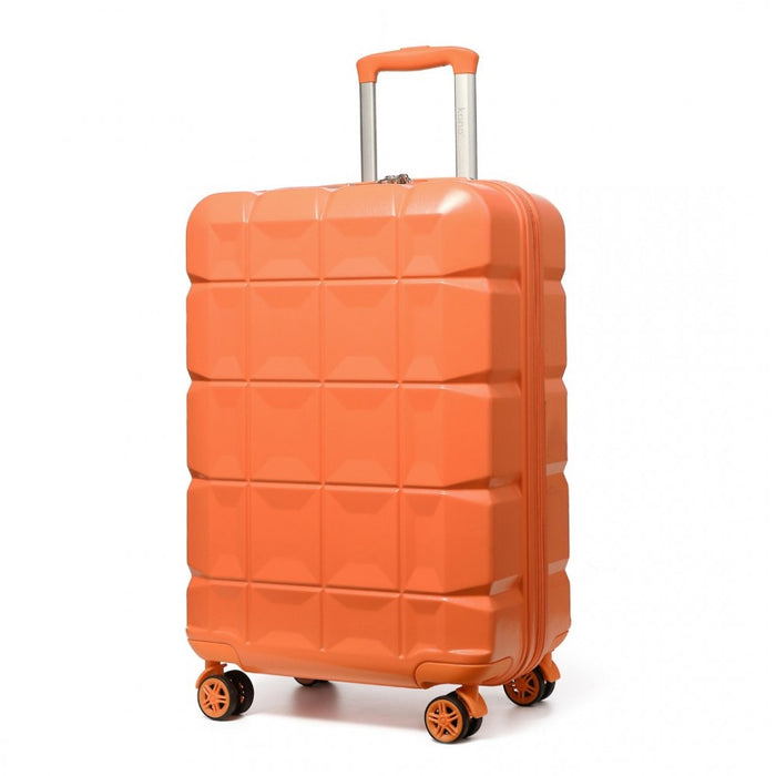 K2292L - Kono 20 Inch Lightweight Hard Shell ABS Luggage Cabin Suitcase With TSA Lock - Orange