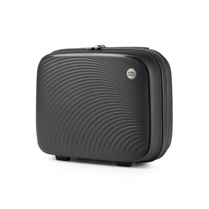 K2393L - British Traveller Lightweight 14 Inch Polypropylene Vanity Case - Black
